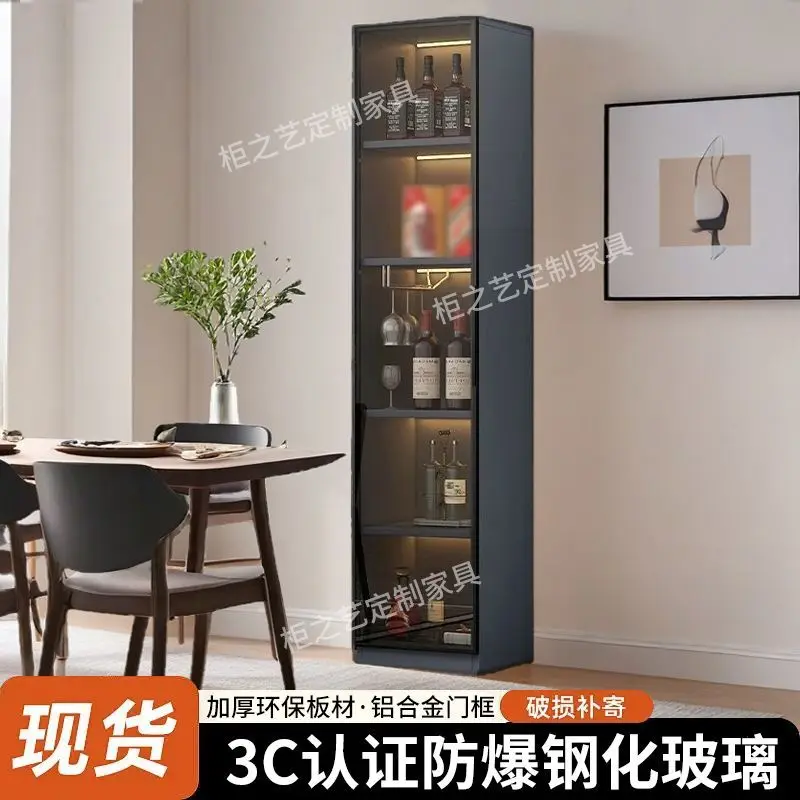 

Custom. Wine Cabinet Household Small Modern Light Luxury Simple and High-End Living Room Meal Side Household Integrated Glass Do