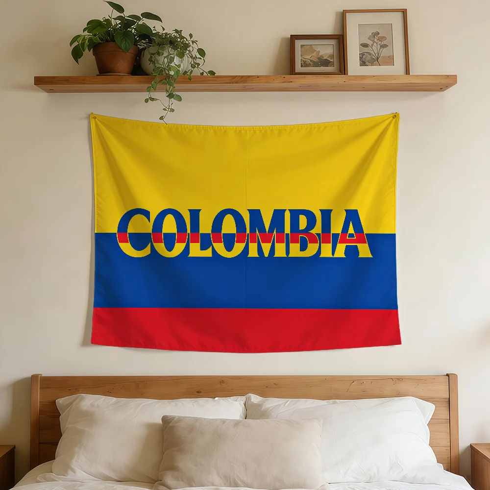 Colombia Flag Durable Outdoor Indoor Patio Festive Decoration Classic Design Pole Wall Room Banner