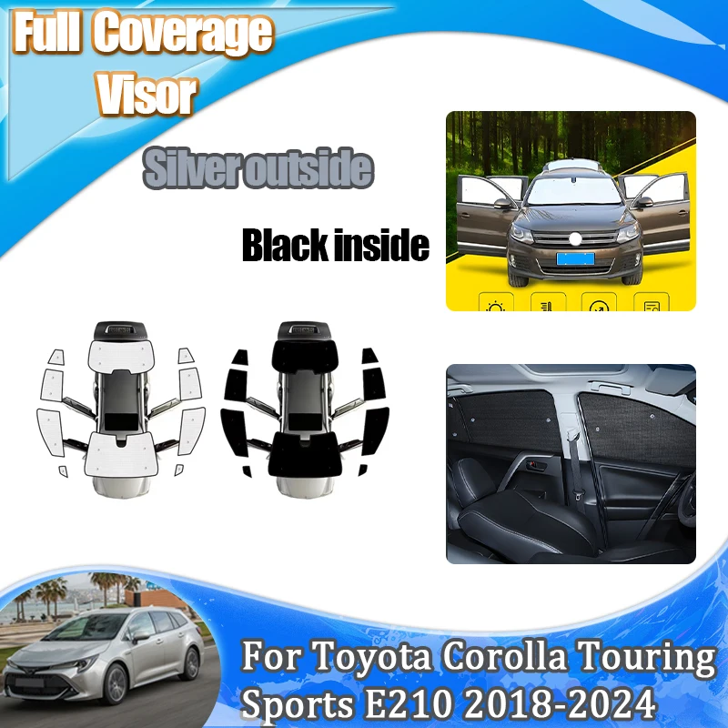 

For Toyota Corolla Touring Sports 2024 Accessories E210 2018-2023 Car Sunshades Windshield Covers Window Blind Shade Sun Visors