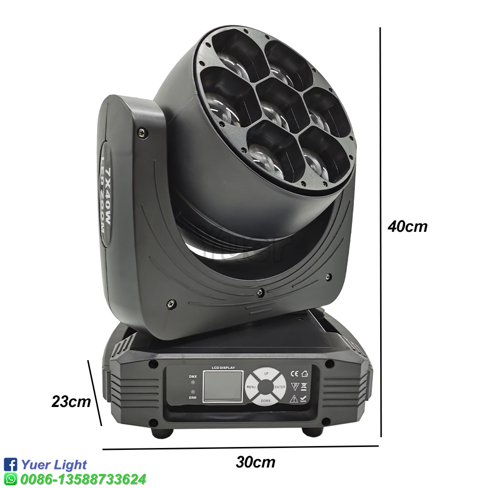 Moving Head LED Bead Wash Stage Lighting 7x40W Beey-Eyes RGBW 4IN1 High Power DJ Professional Stage Light For Christmas Party