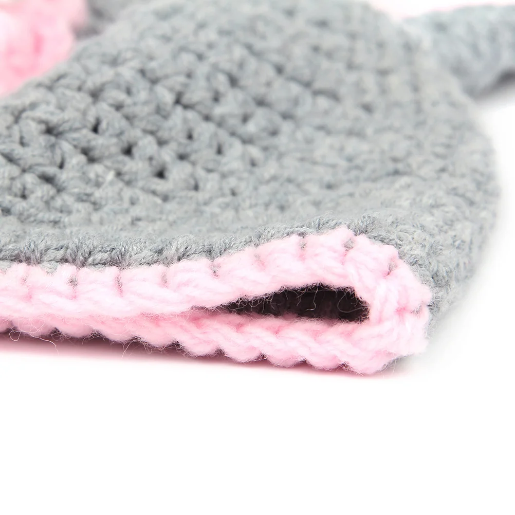 للجنسين الوليد الطفل أرنب صور الدعائم متماسكة الكروشيه وتتسابق قبعة بانت الوردي الرمادي تصميم رائع ارتداء اليومي الطفل صور الدعائم