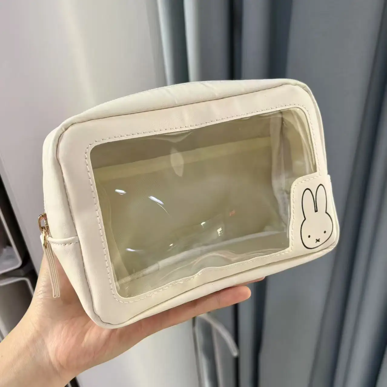 10cm Doll Pouch Bag Kawaii ItaBag Translucent Makeup Bag Large Capacity Waterproof Portable Travel Toiletry Storage Bag Gift