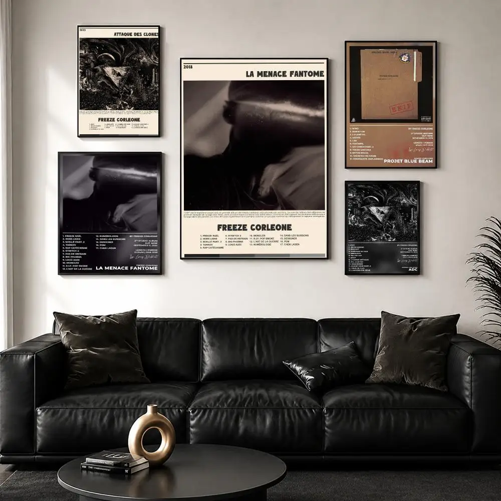 Rapper Album Freeze C-Corleone Poster Decorative Wall Art Sticker Mural Print for Bedroom Living Room Hallway Home Decor Gift
