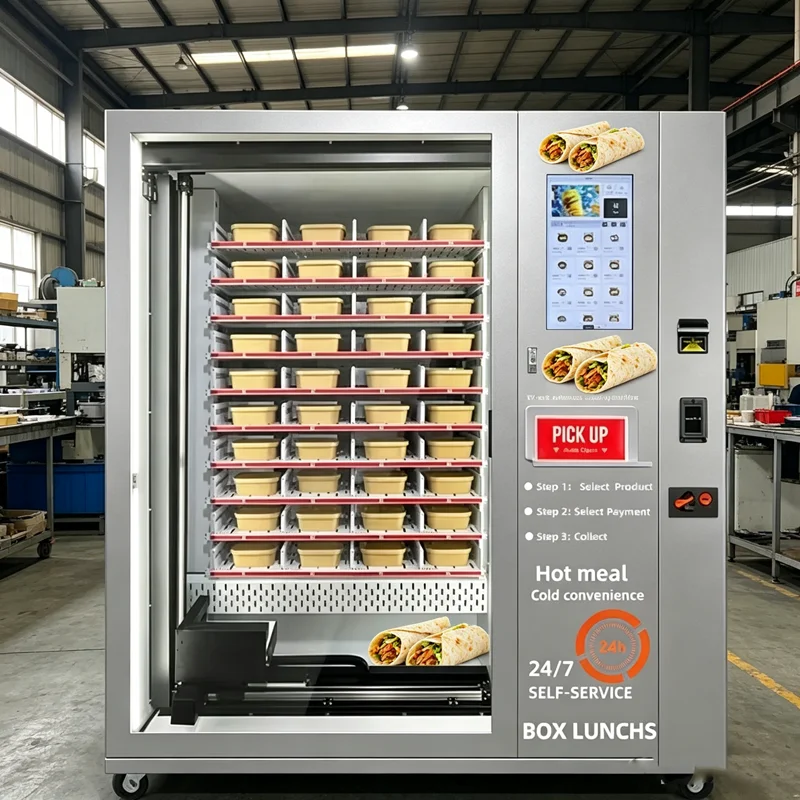 Commercial Hot Food Vending Machine Fully Automatic Lunch Box Vending Machine for Business Hot Meal Dispenser Machine Custom