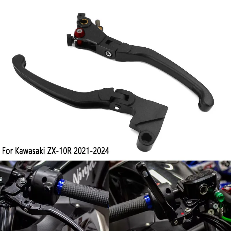 

Motorcycle magnesium aluminum Accessories Folding Handle Lever Brake Clutch Lever For Kawasaki ZX10R ZX-10R 2021-2024