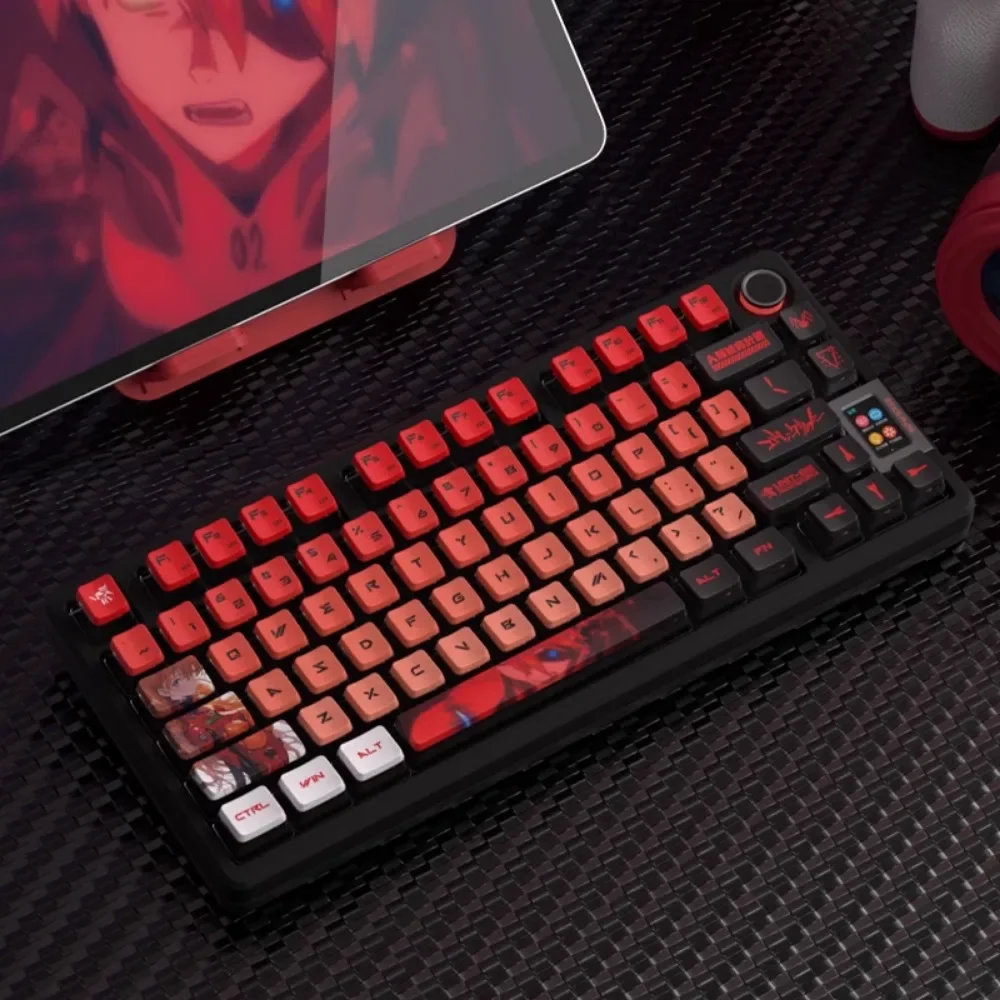 Akira Four Side Translucent Crystal Five-Sided Heat Sublimation PBT+PC Keycaps DIY Customized OEM 122 Keys keyboard caps keycap