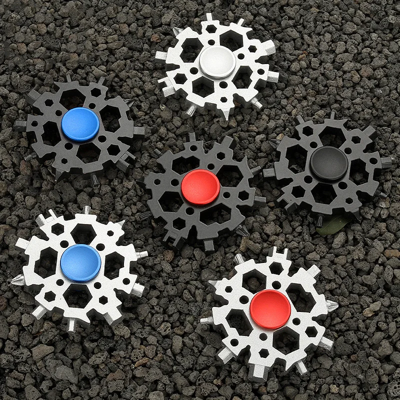 

Многофункциональный гаечный ключ-снежинка, отвертка, гироскоп на кончике пальца, креативная металлическая открывалка для бутылок, портативный инструмент для кемпинга на открытом воздухе