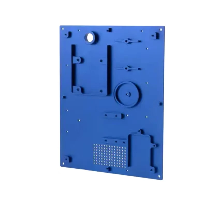 

CNC Custom Blue Anodized Aluminum Alloy Precision Equipment Panel Parts Equipment Base Plate Accessories