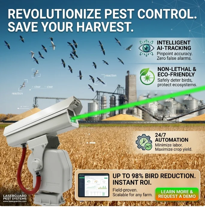 1W Green AI Smart Laser Bird Repeller High-Power Bird-Repelling Light And Ultimate Bird-Scaring Device