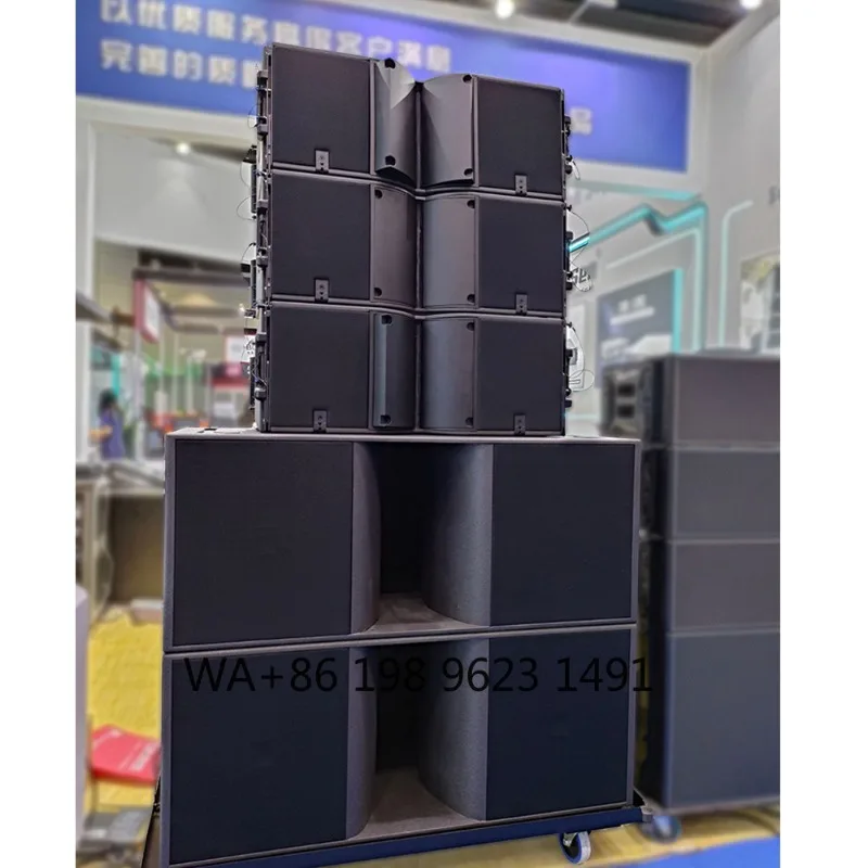 2 Way Dual 12 Inch Active Line Array Speaker with Passive Double 18 Inch Subwoofer Professional Stage Audio Equipment System