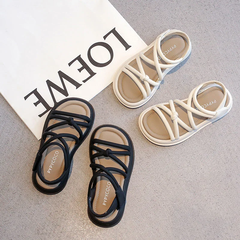 

Brand Children Beach Shoes Girls Sandals Kids Sandals for Girls 2026 Summer Princess Sweet Gladiator Sandals Open Toes Anti-skid