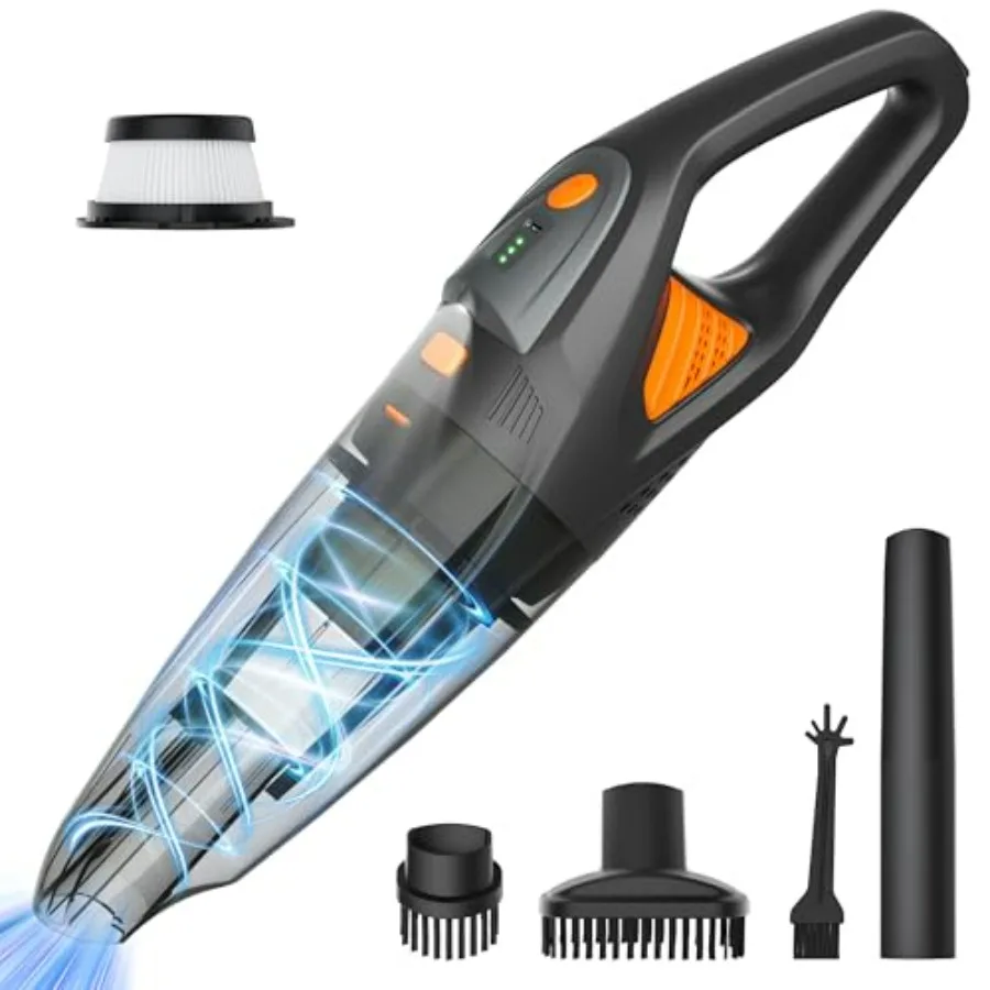 

Ручной беспроводной пылесос - 25000PA Мощный всасывающий ручной автомобильный пылесос Портативный с несколькими насадками - Легкий пылесос