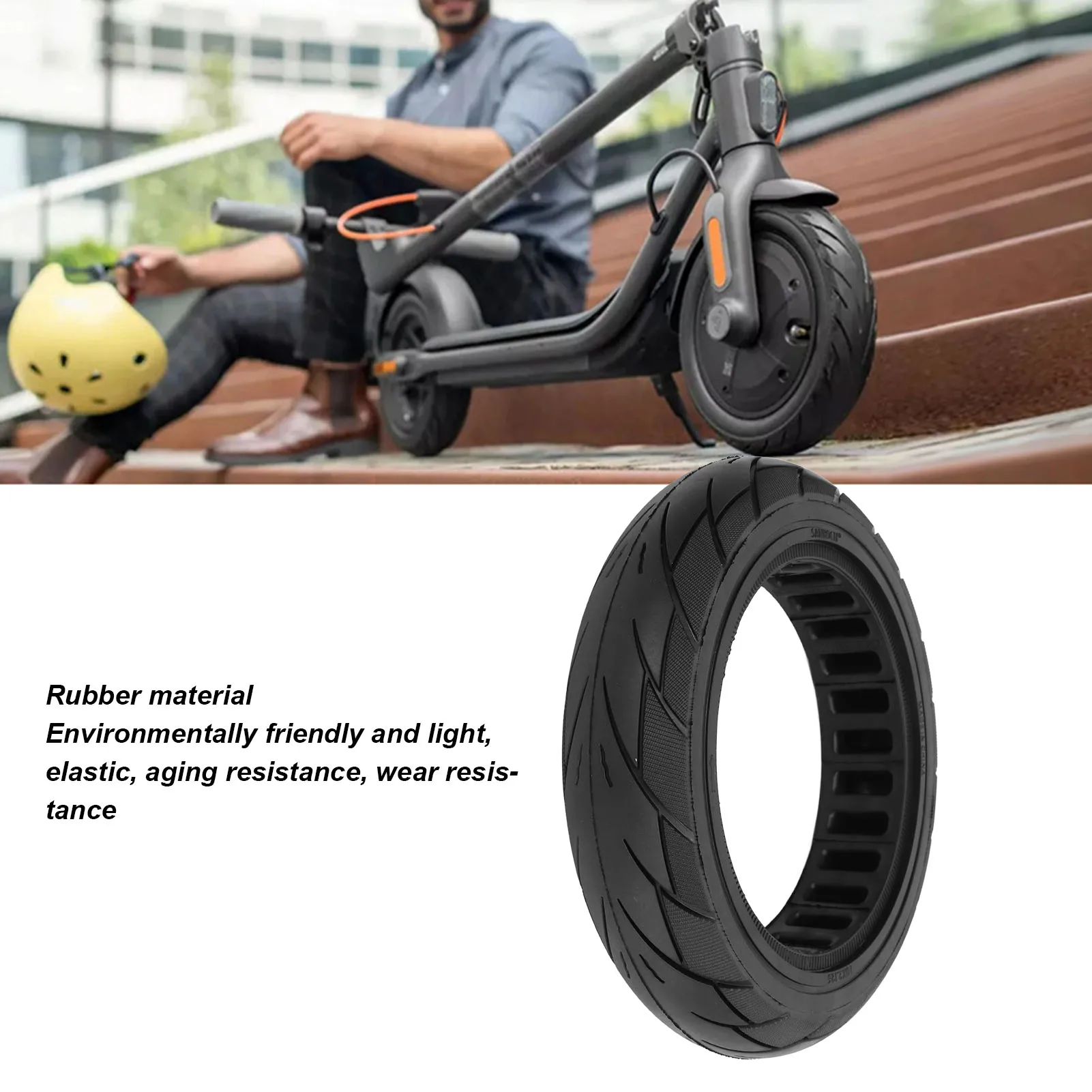

Шины для электросамокатов 10x2.125 дюймов, противоскользящие, прочные и гибкие, высокопроизводительные, для Ninebot F30