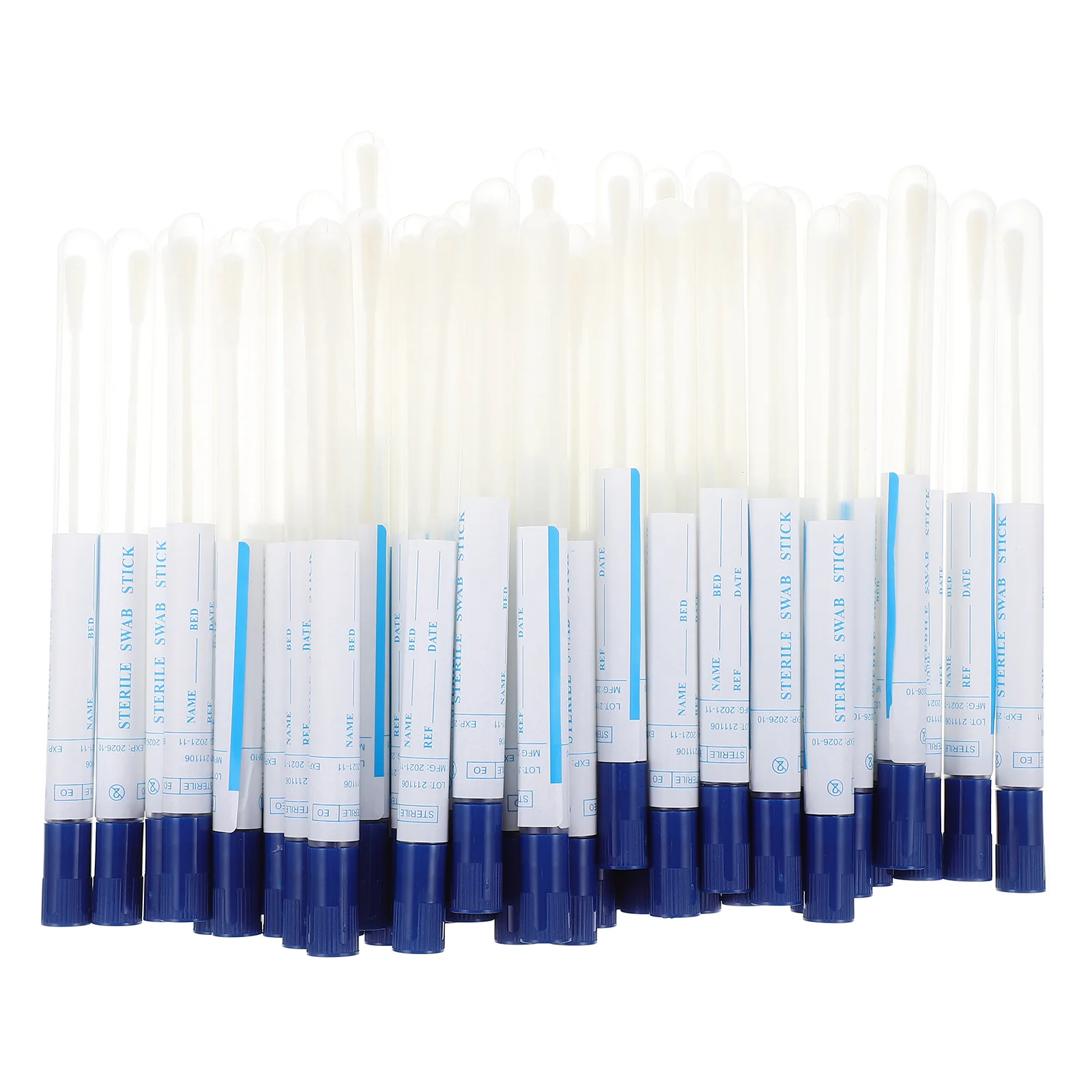 50 Sets Sampling Swab Hospital Supply Disposable Swabs Portable Throat Oral Plastic