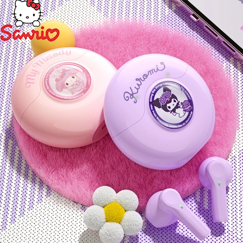 

Sanrio Luminous Pattern Bluetooth Headset Cute Cinnamoroll My Melody Pochacco Wireless Headphone Boys Girls Touch Earphone Gifts