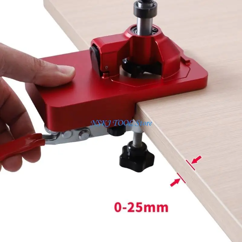L8RC 35mm Concealed Hinge Jig, Aluminum Alloy Hinge Hole Drilling Jig Puncher Locator Woodworking Tool Drilling