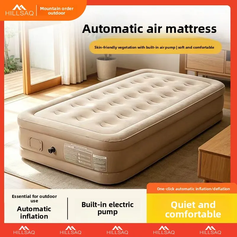 Foldable Self-Inflating Camping Air Mattress Thick Moisture-Proof Portable Sleeping Pad With Quick Air Valve For Outdoor Tent