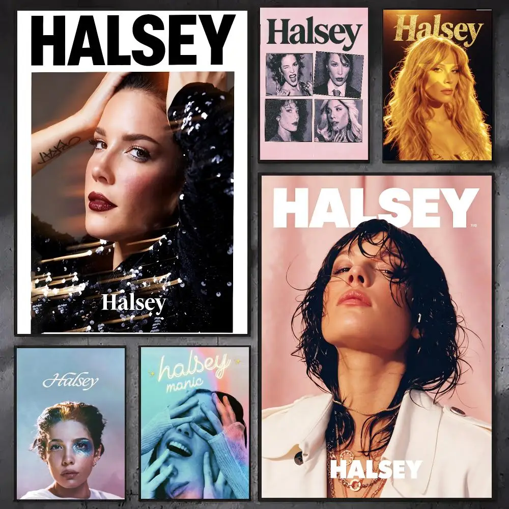music Halsey Poster Trendy Classic hot HD Self-Adhesive Waterproof Art Poster Room Decor New Arrival On Sale