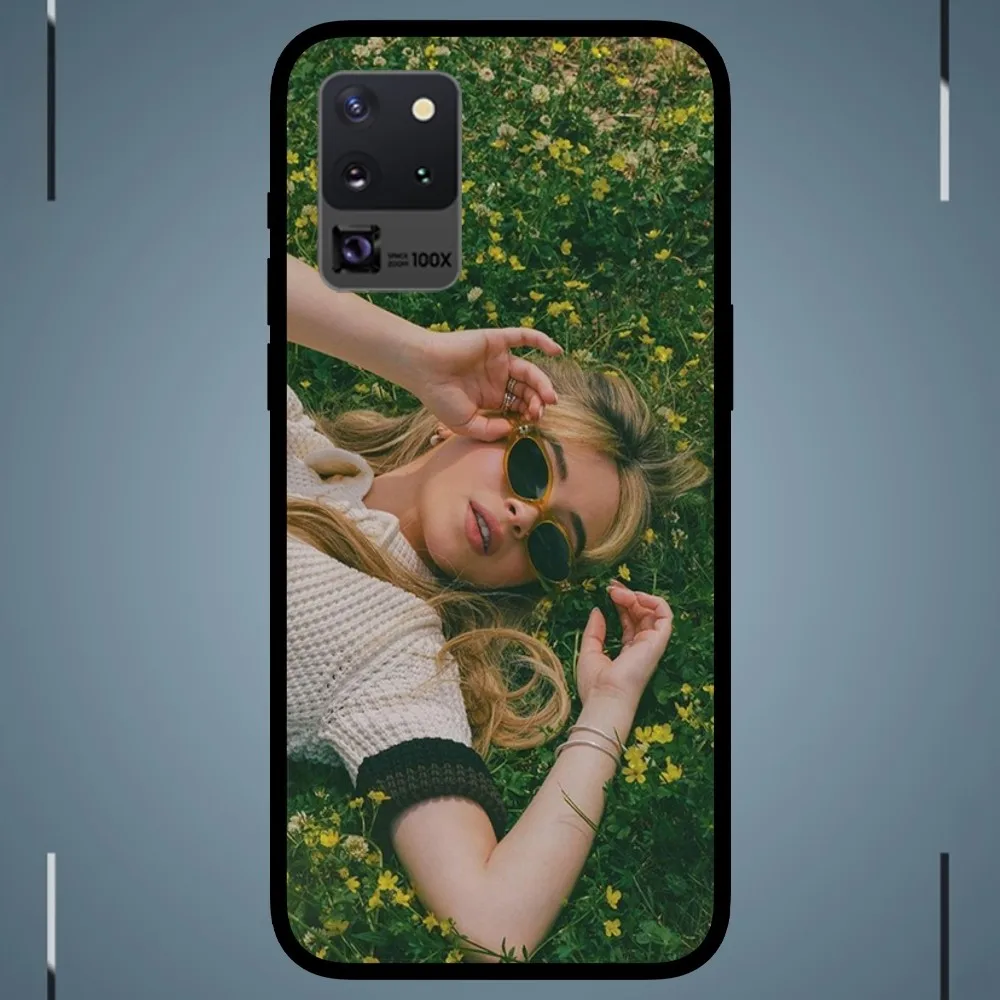 S-Sabrina C-Carpenter short n' sweet Phone Case For Samsung Galaxy S24 S23 S22 S21 S20 FE Note 20 Ultra 5G Black Phone Case