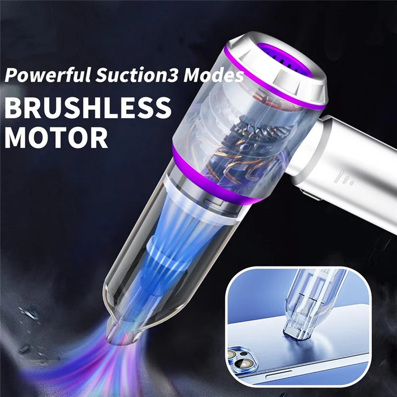 Exquisite Car Vacuum Portable Cordless Mini Vacuum Cleaner Compressed Air Duster&Air Blower&Pump Hand Held Vacuum