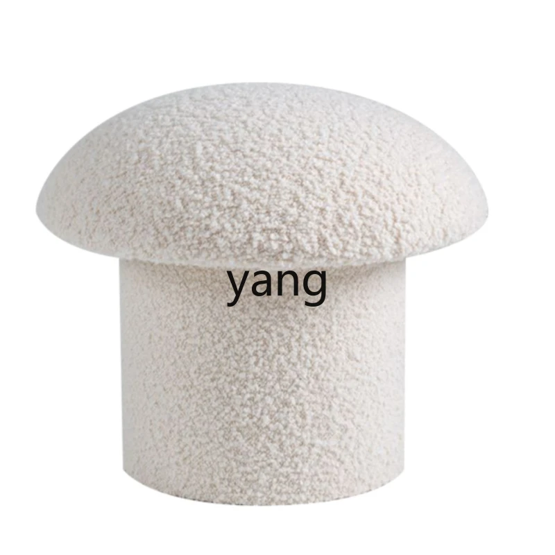 Yhl Cashmere Stool Cute Mushroom Stool Household Small Bench Adult Low  Coffe round