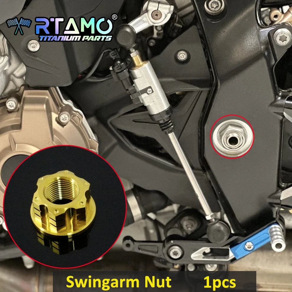 RTAMO Gr5 التيتانيوم دراجة نارية البراغي صالح لسيارات BMW S1000R مغناطيسي مخلب الأنابيب المسمار مسند القدمين الإطار الخلفي Swingarm الجوز تعديل