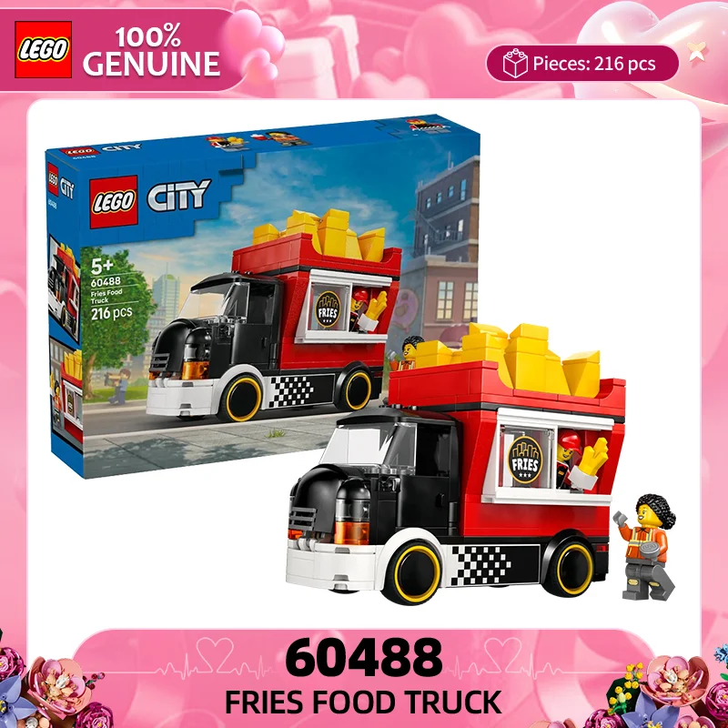 

Конструктор LEGO City 60488: Мобильная киоск-трак для фри, развивающая игрушка-головоломка для мальчиков и девочек, подарок