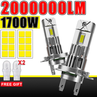 H7 H4 LED Headlights Canbus 1700W 7535 CSP Chips 6500K 2000000LM Auto Lamps Turbo Fan Universal Adapter 1: 1 Mini Diode 12V 24V