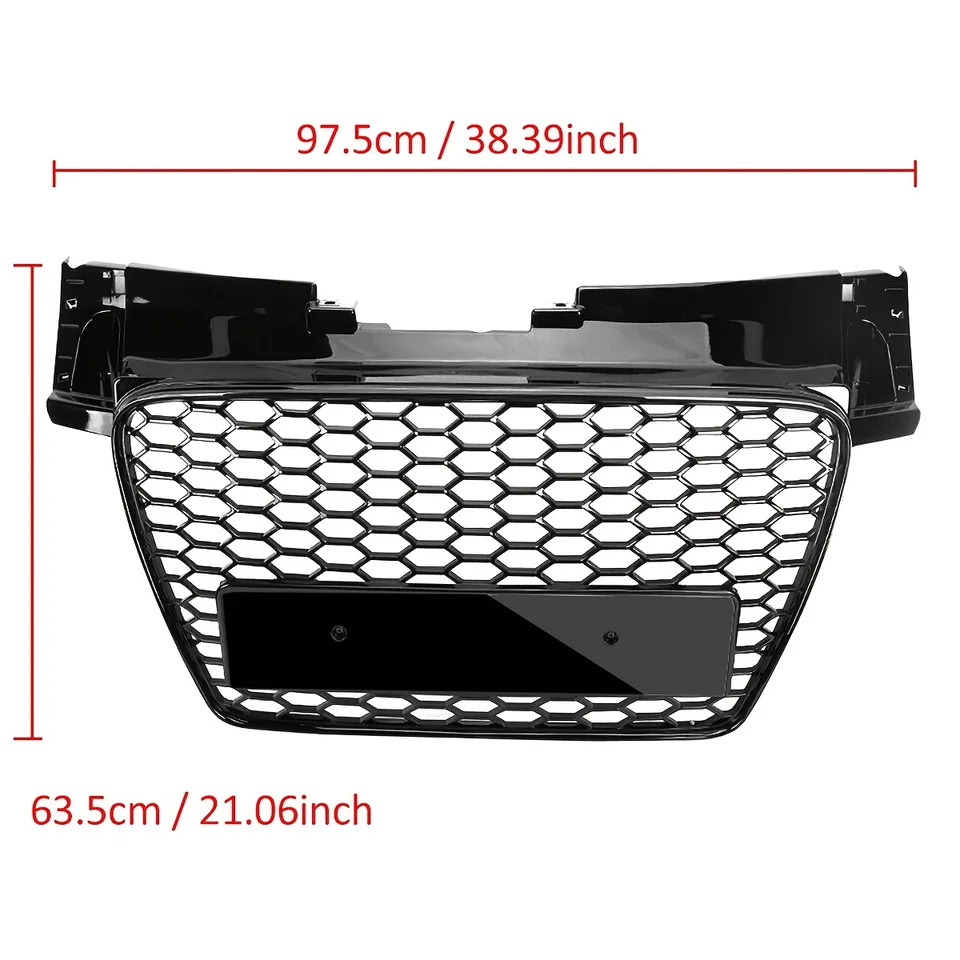 For Audi TT TTS MK2 2007-2014 Car Front Bumper Center Grille Gloss
