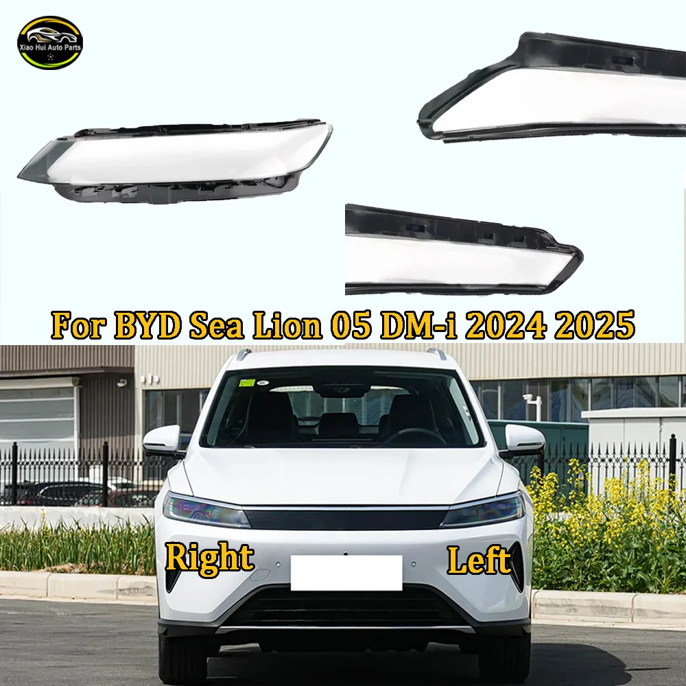 

For BYD 2024 2025 Sea Lion 05 DM-i Headlamp Cover Shade Transparent Lampshade Headlight Shell Plexiglass Replace Original Lens