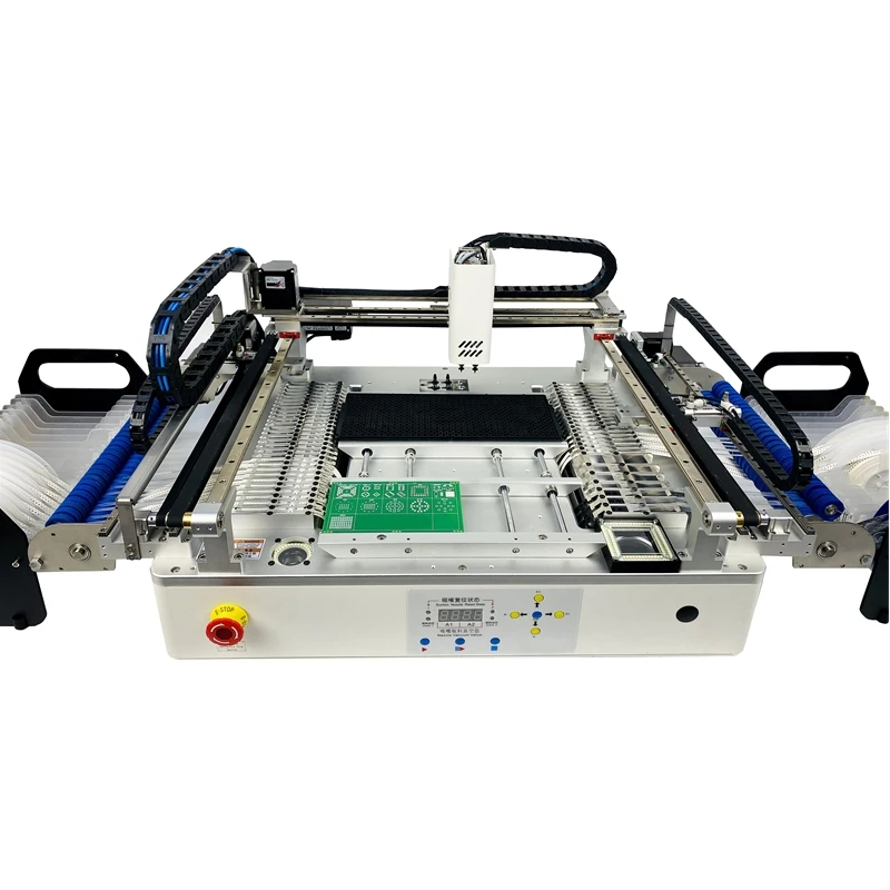 Q2S Dual 6 Heads 54 Bits Full Vision Desktop Automatic SMT Pick and Place Machine Chip Mounter