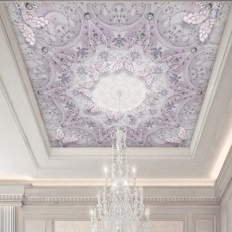 

Custom 3D Butterfly Wallpaper European-Style Ceiling Mural Home Decor Wall Art Background Painting For Living Room Bedroom