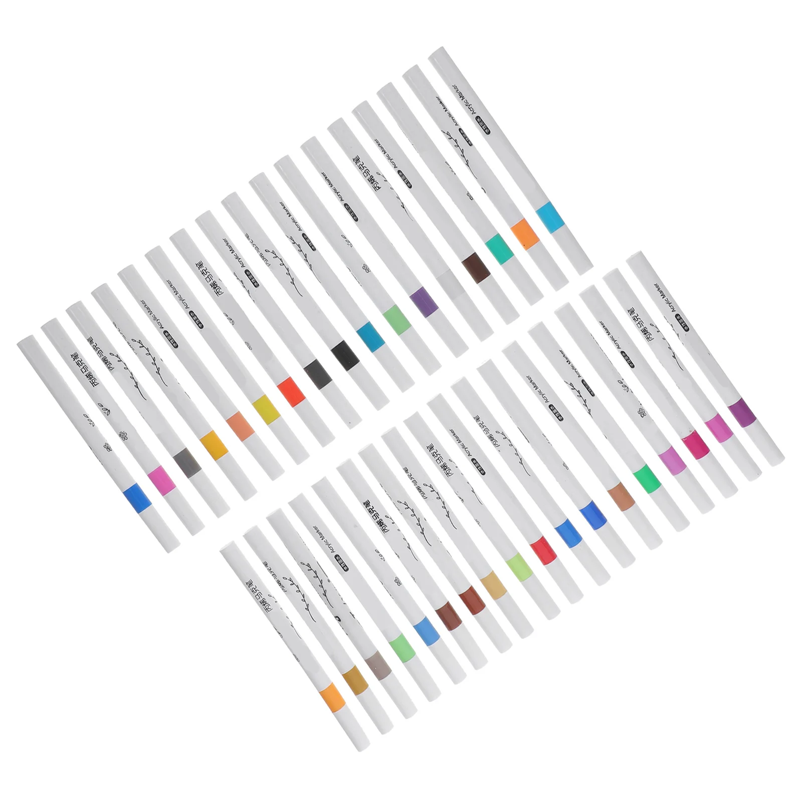 36 Pcs Acrylic Markers Paint Pens for Metal Graffiti Fine Tip Fabric Clothes Permanent