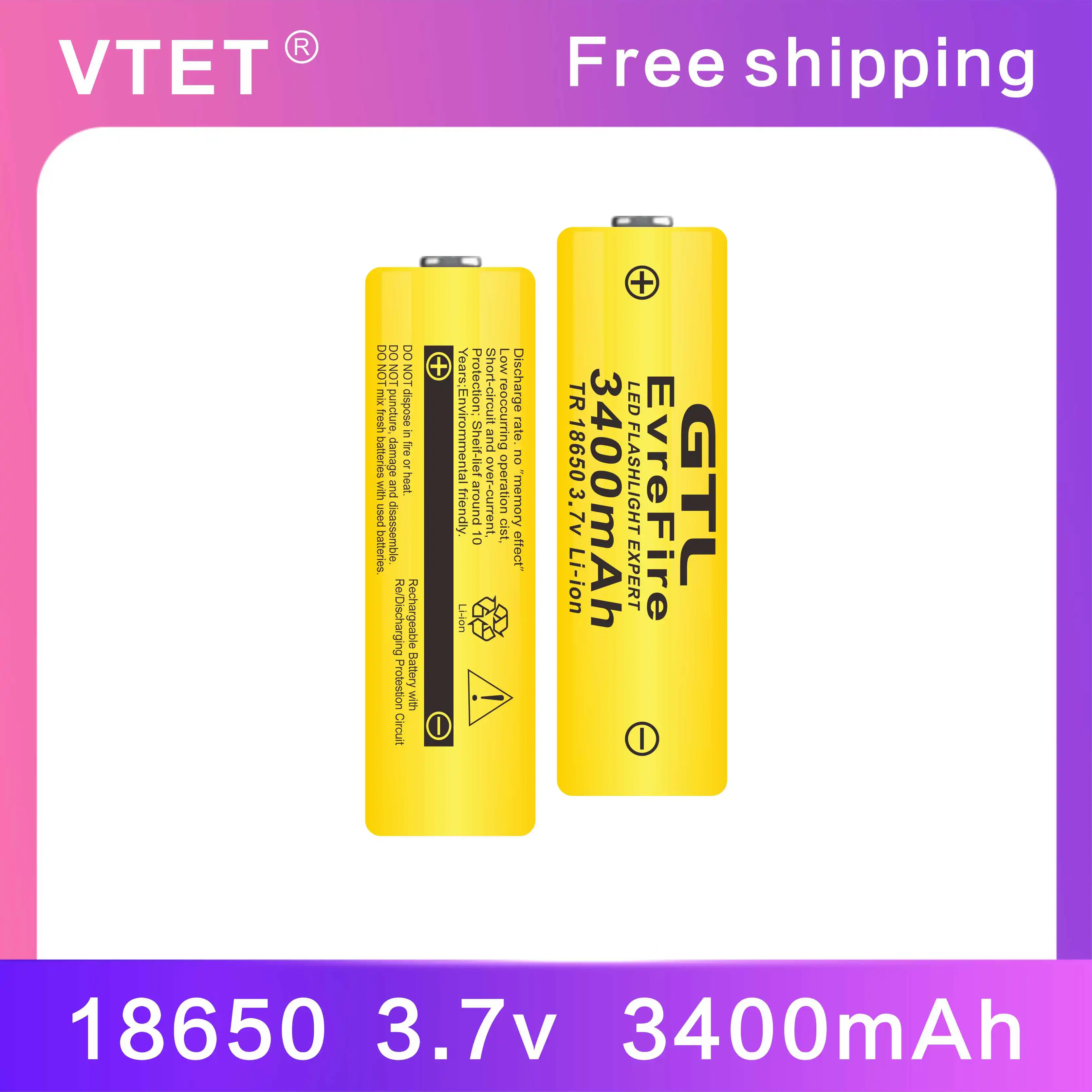 2024New18650 batteria 3.7V 3400mAh batteria ricaricabile agli ioni di litio per torcia a Led giocattoli batteria ventola fai da te fai di alta