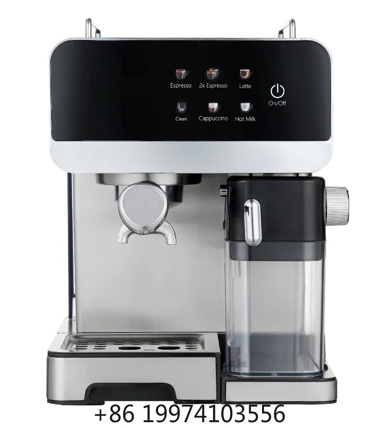 Automatic Double Boiler Espresso Coffee Maker New Smart Digital Italian Portable Steam Machine Home Milk Tank Espresso Maker