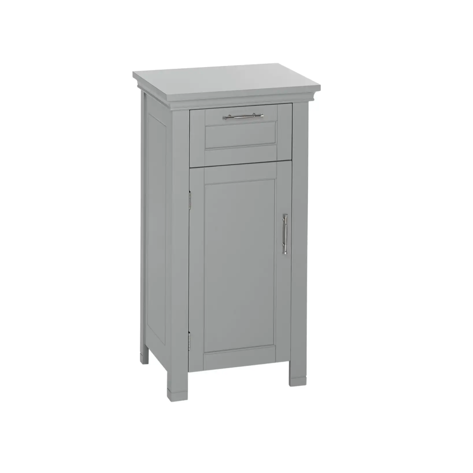 Somerset Single Door Bathroom and Laundry Storage Cabinet with Drawer and Adjustable Shelf - Gray