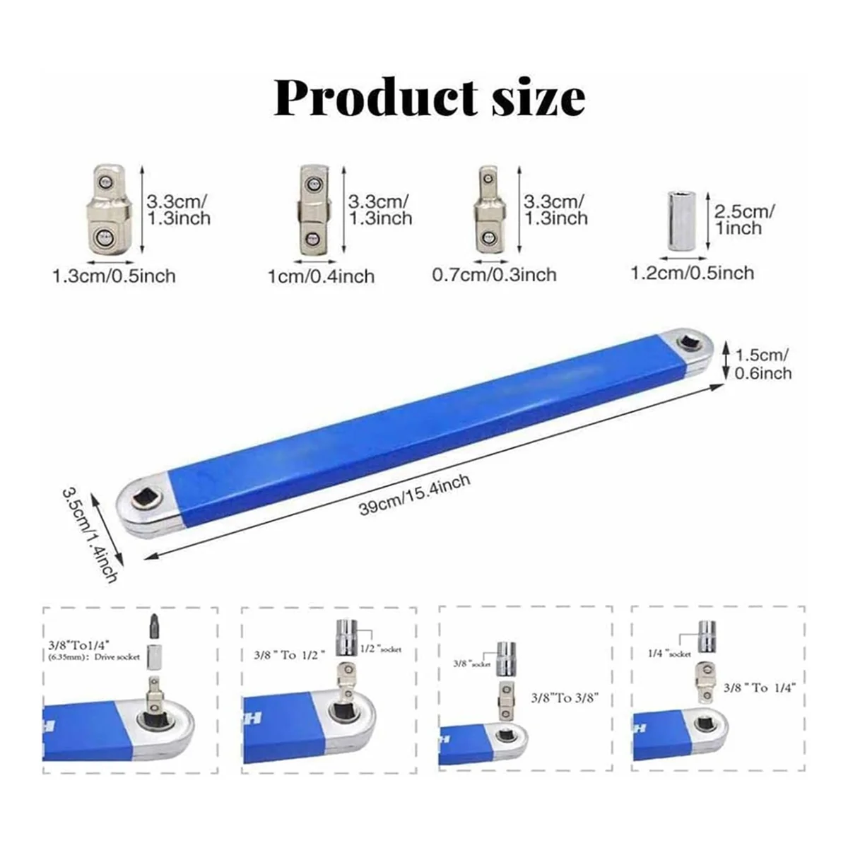

offset wrench set Offset Extension Wrench15Inch Multifunctional Tight Reach Wrench Carbon Steel Offset Impact-Ready Socket Wrenc