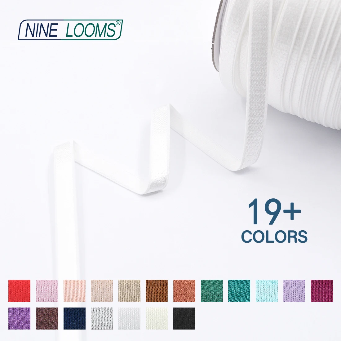 NINE LOOMS BH-Träger, elastisches Band, 3/8 Zoll, 10 mm, glänzendes Nylon-Schulterband, Unterwäsche, Dessous-Herstellung, Nähbesatz, 50, 100 Yard per Spule – Detail 17