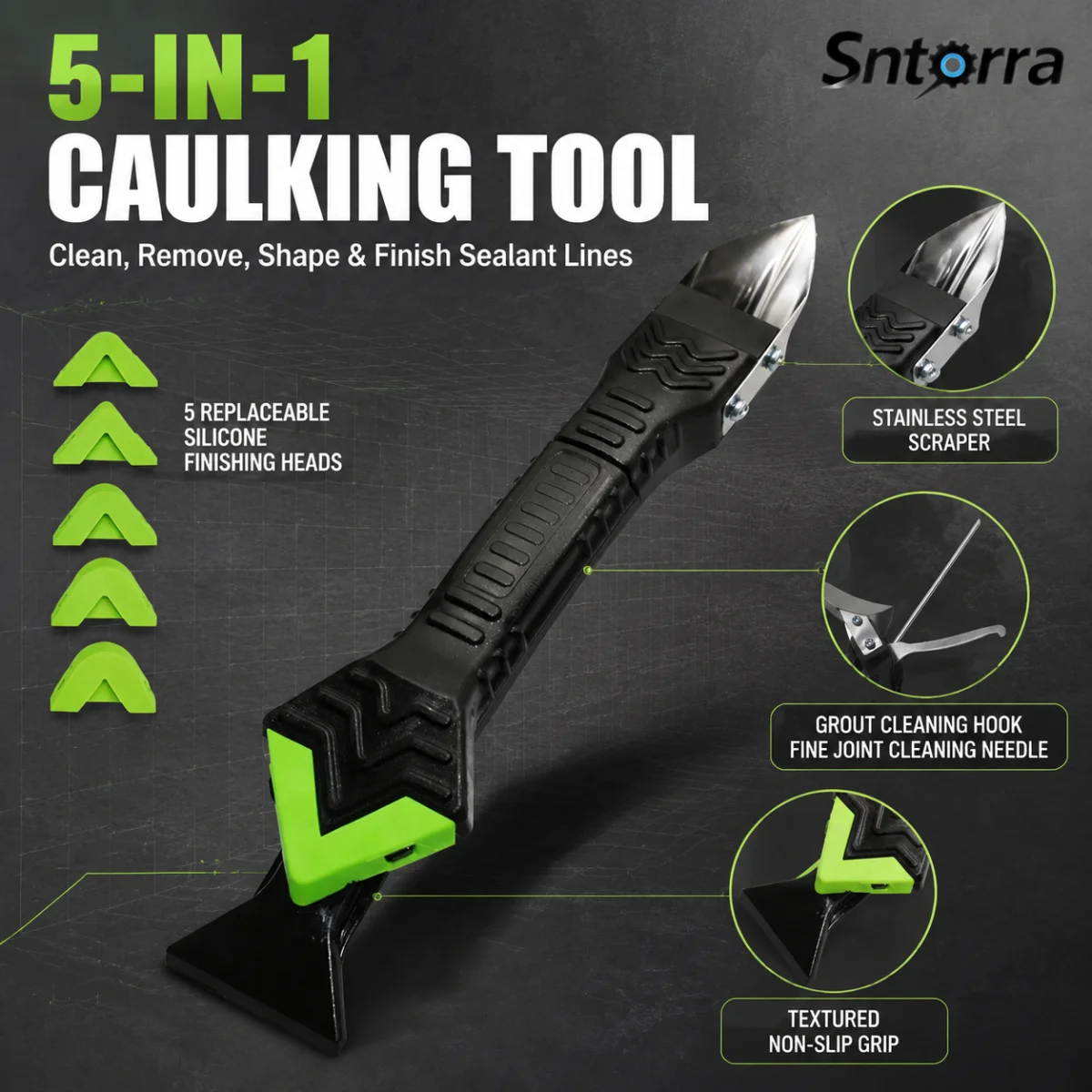 6-in-1 Silicone Sealer Grout Filling Tool Multi-Function Sealant Grout Spreader Scraper for Home Repair And Improvement