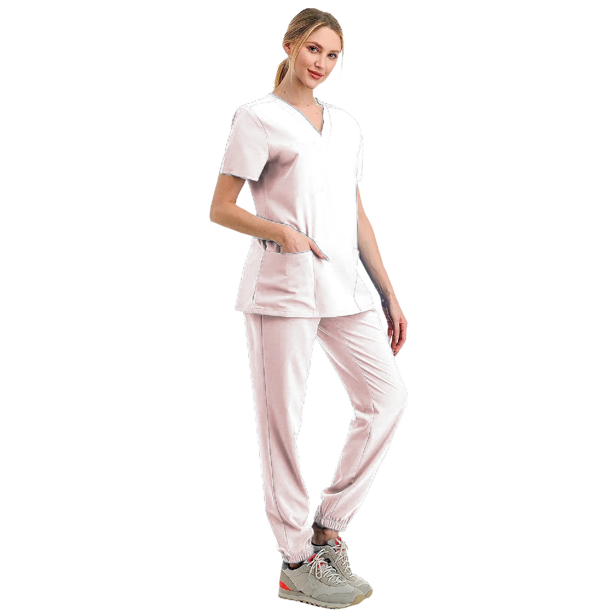 Groothandel Scrubs Uniformen Sets Schoonheidssalon Uniform Scrubs Jogger Lange Mouw Scrub Uniform Sets Voor Dames Tandheelkundige Scrubs