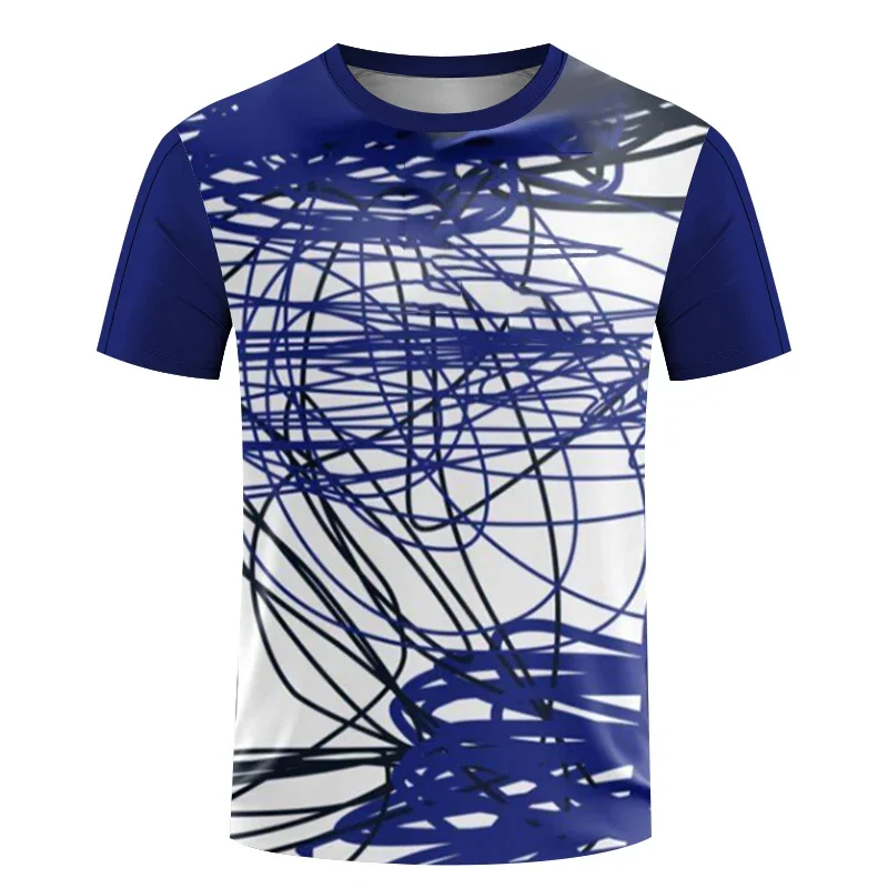 New Quick Drying Table Tennis Wear Men's Printed T-shirts Breathable Badminton Training Wear 2023 Women's Running Fitness Wear