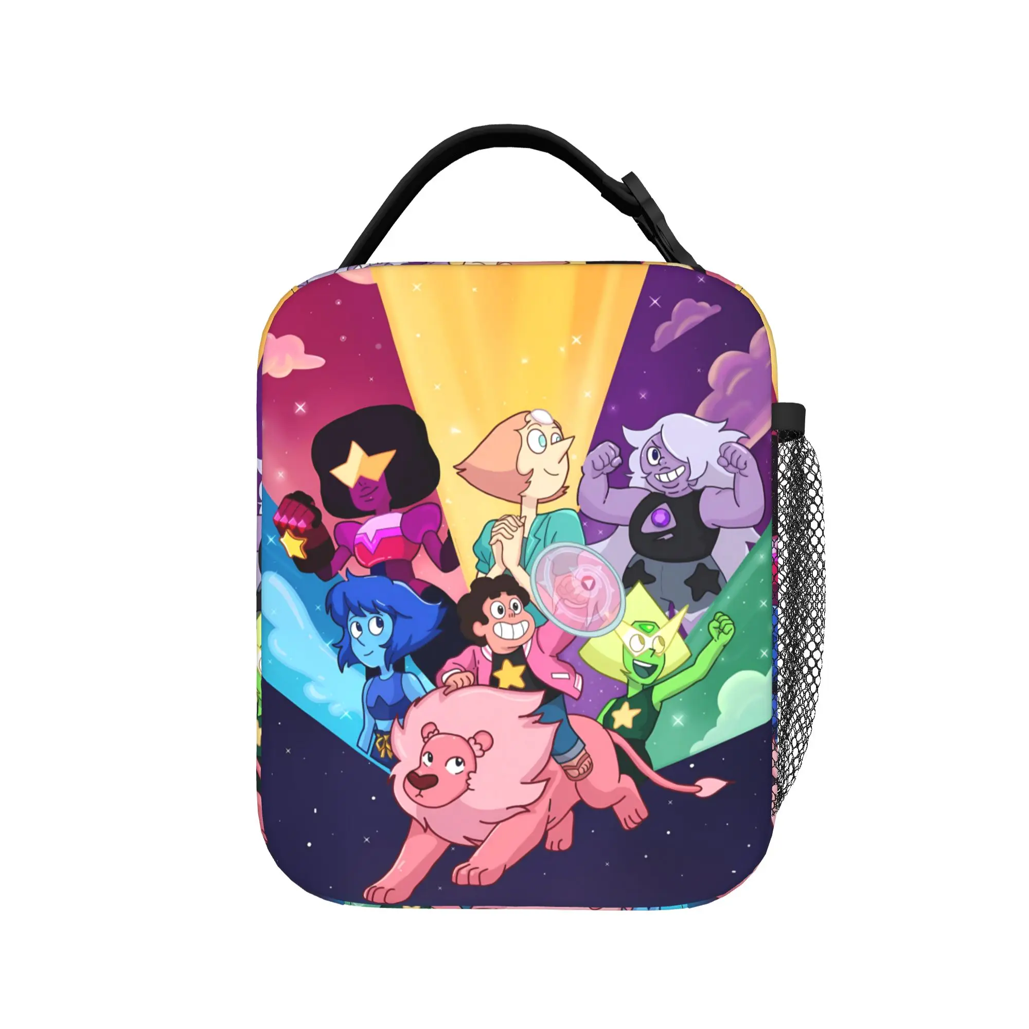 Crystal Gems Steven Universe Lunch Bag For Girls  Office Designer Lunch Box Fashion Oxford Tote Food Bags