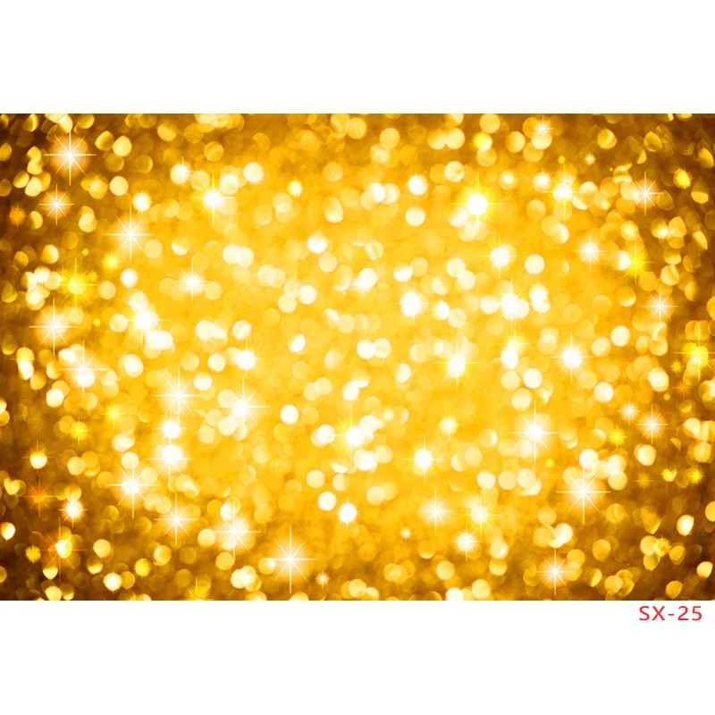 SHUOZHIKE Shiny Gold Flash Christmas Photography Backdrops Facula Defocus Abstract Sparkling Dream Studio Background HD-02