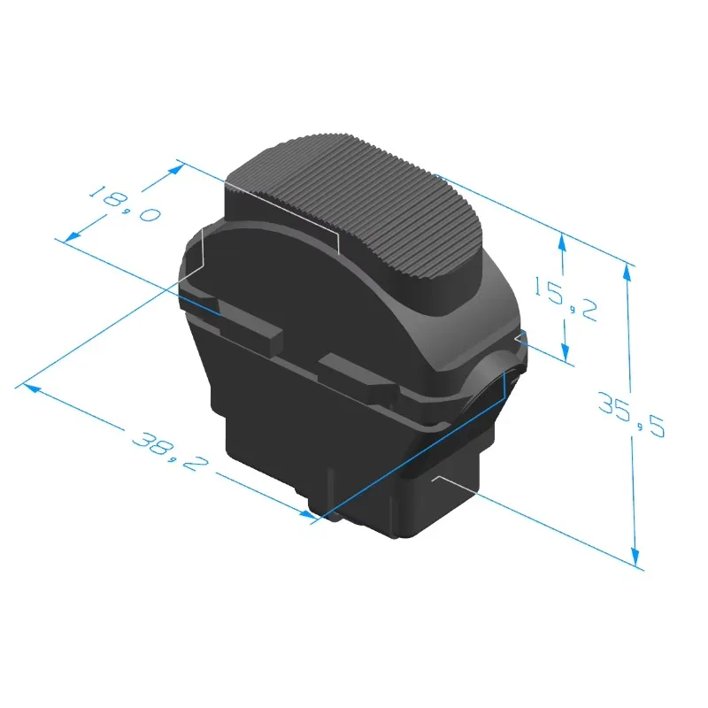 Thumbwheel Spring Return Industrial Joystick for Control Panel Armrest Box