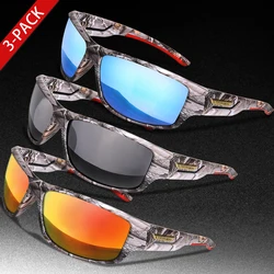 3 PACKS Classic Luxury Polarized Sunglasses Sports Vintage Camouflag Men Women Fashion Fishing Driving Travel Male Eyewear UV400