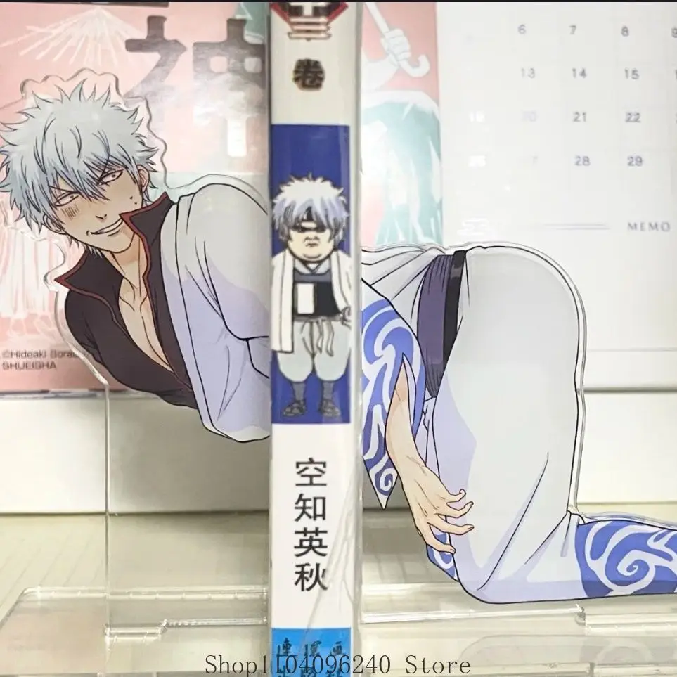 

GINTAMA Sakata Gintoki Anime Figure Acrylic Stand Model Plate Desk Decor Standing Sign Desktop Fans