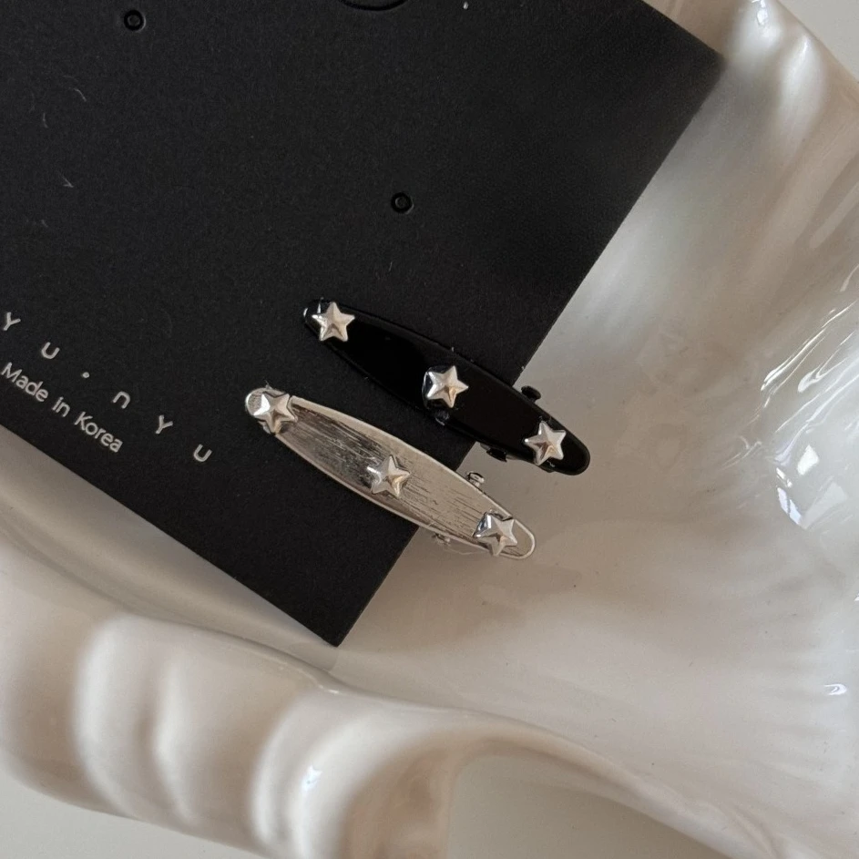 

Корейская заколка для волос со звездой Y2K для женщин и девочек, модные милые крутые пятиконечные звезды, боковой зажим, заколка для волос в виде утки, аксессуары для волос