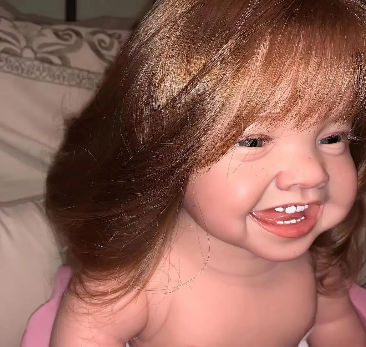 Customized Limited Supply 28inch Reborn Baby Mila With Hand-Rooted  Curly Brown Hair DIY Part Painted Kits Christmas Gift