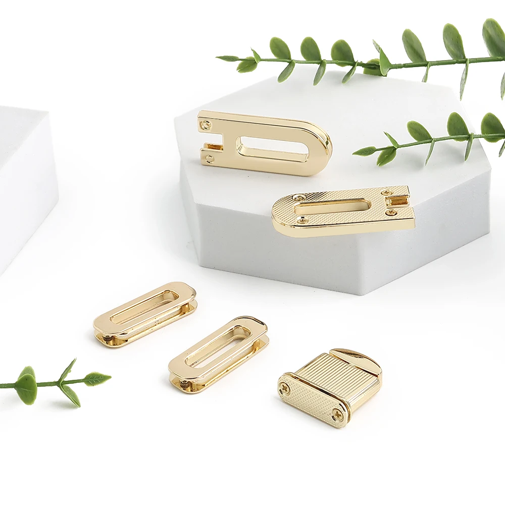 2/5/10Sets Satin silver Metal Square Tiny Bag Turn Lock Twist Lock Clasp For Women Handbag Shoulder DIY Hardware Accessories