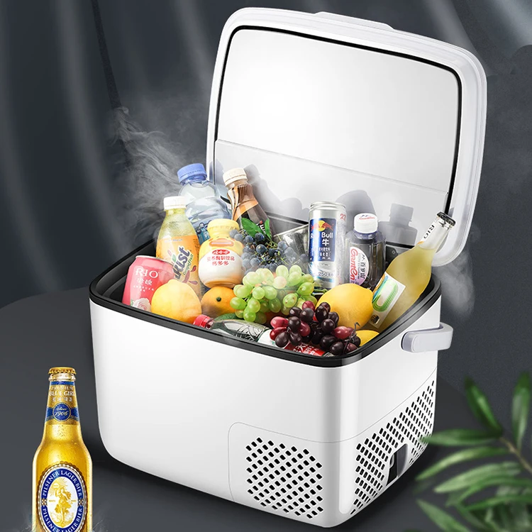 12v-24v/220v Fresh and Frozen Zoning Camping Refrigerator Freezer Car Refrigerator 18liters Mini Juice Refrigerator